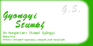 gyongyi stumpf business card