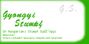 gyongyi stumpf business card